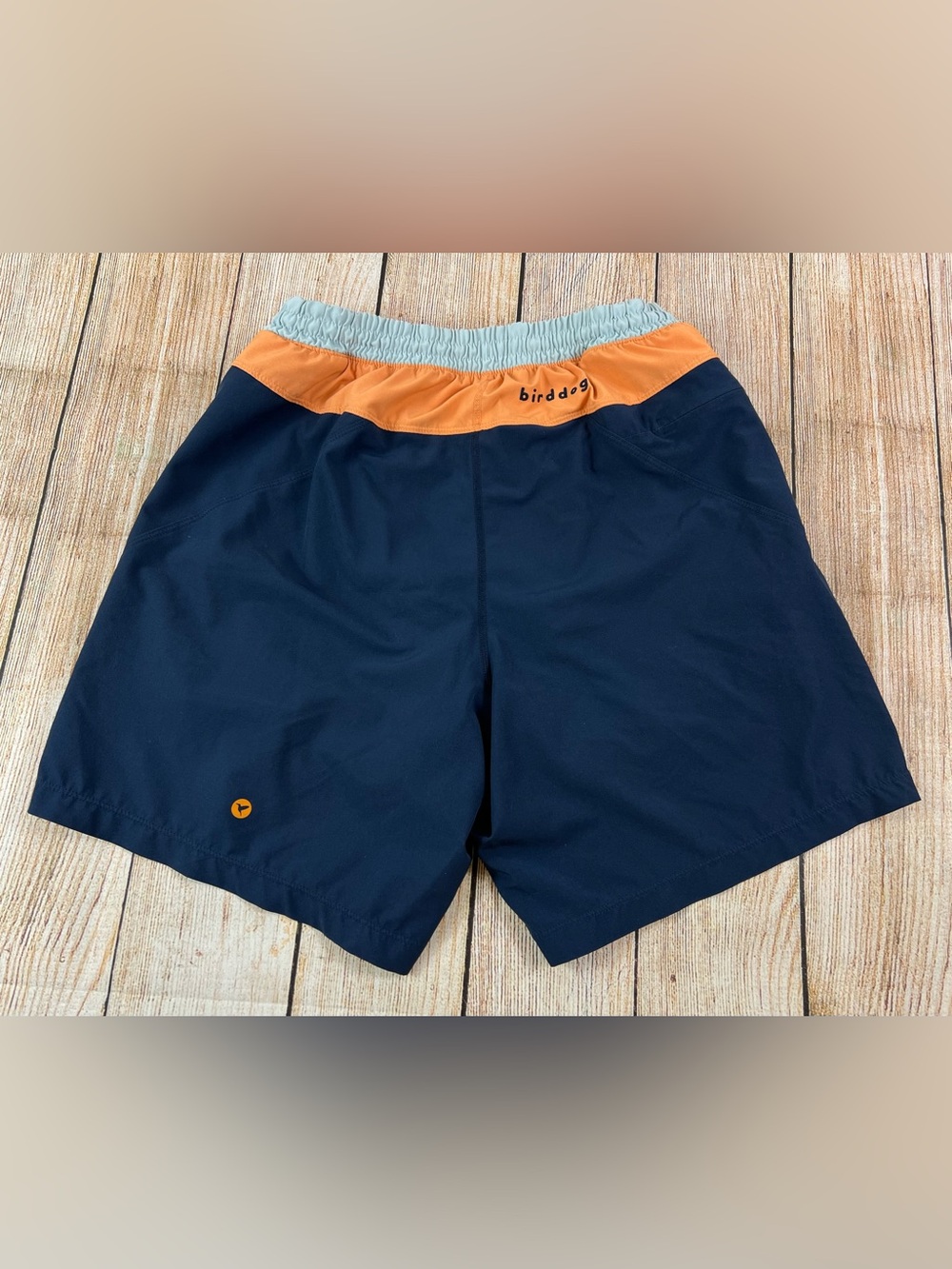 Mens BIRDDOGS Boom Shorts Athletic Lined Shorts 7" Blue Orange Size Medium - Picture 2 of 6